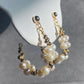 Natural Fresh water Pearls 14k gold filled wire pearl hoop princess earrings