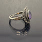 AAA grade Amethyst sterling silver vintage ring