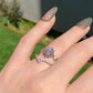 Certificated 2ct. Champagne Moissanite Ring, Chrysanthemum Ring, Engagement Sterling Silver Statement Ring Birthday Aniversary gift