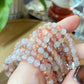 AAAA Grade Natural Rutilated Quartz White Pink Red rabbit Rutilated crystal bead bracelet 5mm+ Negative Energy Clearing and Protection