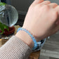 AAAA Natural Rare High Grade Aquamarine smoothie Round Gemstone Bead Bracelet,lovely Blue,handmade Bracelet
