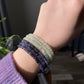 4mm+ Natural Prehnite,Iolite Cordierite Square Cube Faceted diamond Shin Gemstone Beaded Bracelet