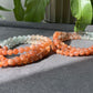 AAAAA Grade Natural Sunstone Gradual change Color super shinning illuminate Fire three layer Bead Bracelet Necklace 5mm,6mm