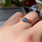 Natural Blue Topaz Statement Ring, Sterling Silver Birthday Ring Promise, Anniversary Ring for Women, Mother's Day Gift