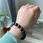 8/9/10/12/13MM Natural Mozambique Garnet Dark Red smooth Round beads bracelet,Chakra Energy Love Energy Attraction
