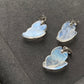 Sri Lanka Natural High Grade Blue Fire Moonstone Hand Carved Fox Pendant Necklace