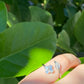 Nature labradorite four leaf clover zircon floral open ring