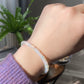 High Quality Natural Rainbow Fire White Opal Donut Sterling silver beaded Bracelet, Gift for her,statement gift