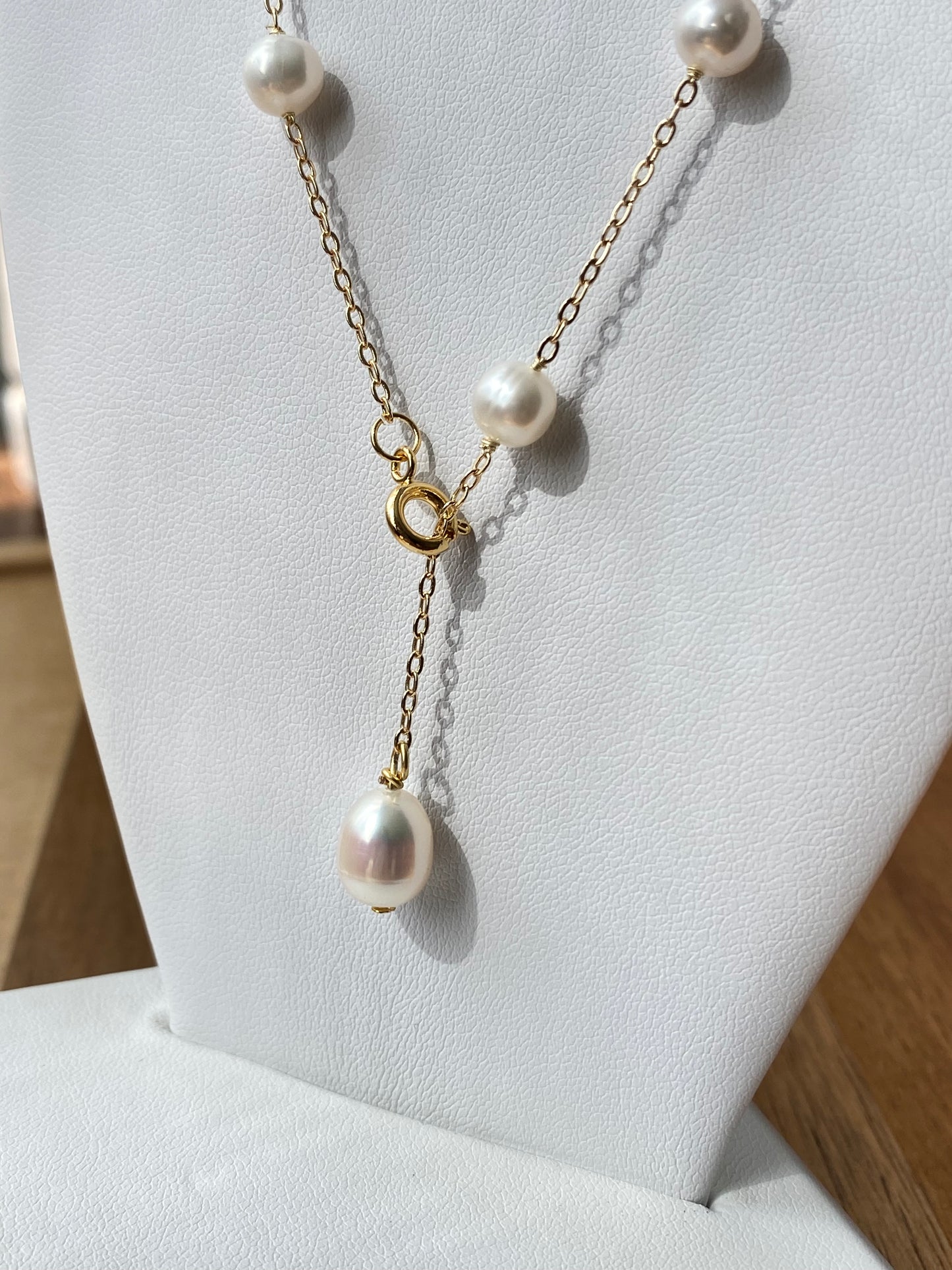 multiple way to wear natural fresh water pearls bead necklace Gypsophila necklack 14k gold filled