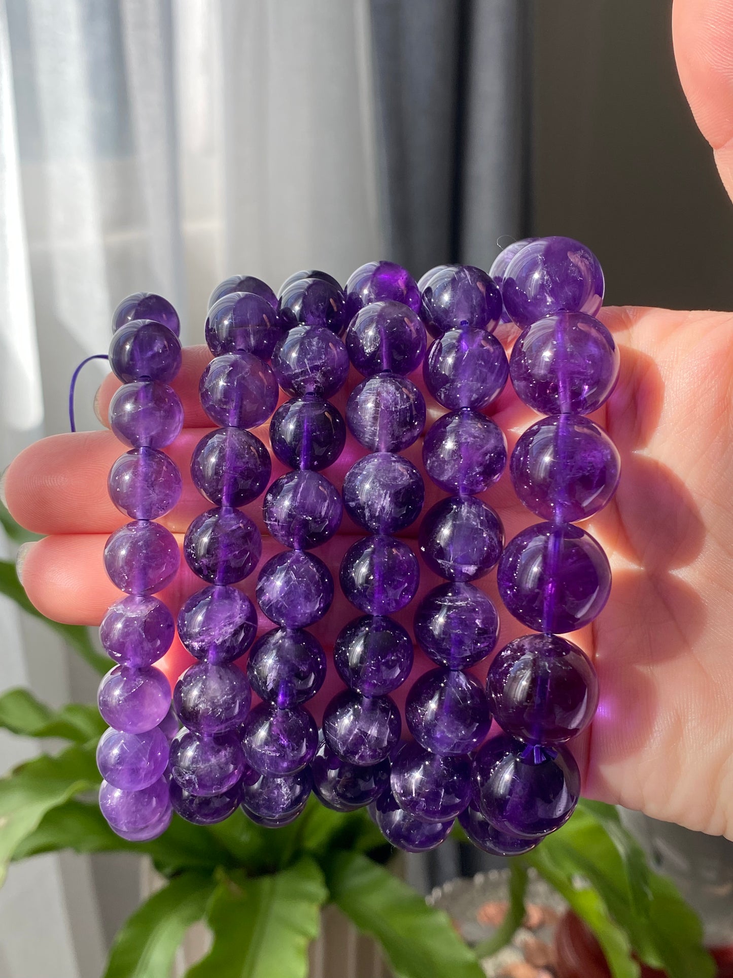 AAAAA High Quality Natural Deep purple  Amethyst Uruguay round meditation bracelet,protective ,nobility 10mm,11mm,12mm,13mm,16mm