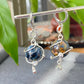 Natural High Grade Blue Pietersite flash lacy shinning Star 14K white gold wire Space planet Removable Earring Pendant
