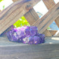 Natural Amethyst oval diamond cut brillian shin Purple Crystal Bracelet bangle bracelet bead