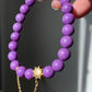 7MM,8MM,10MM AAAA+ Natural Purple Mica,Phosphosiderite Beaded Bracelet Deep Purple