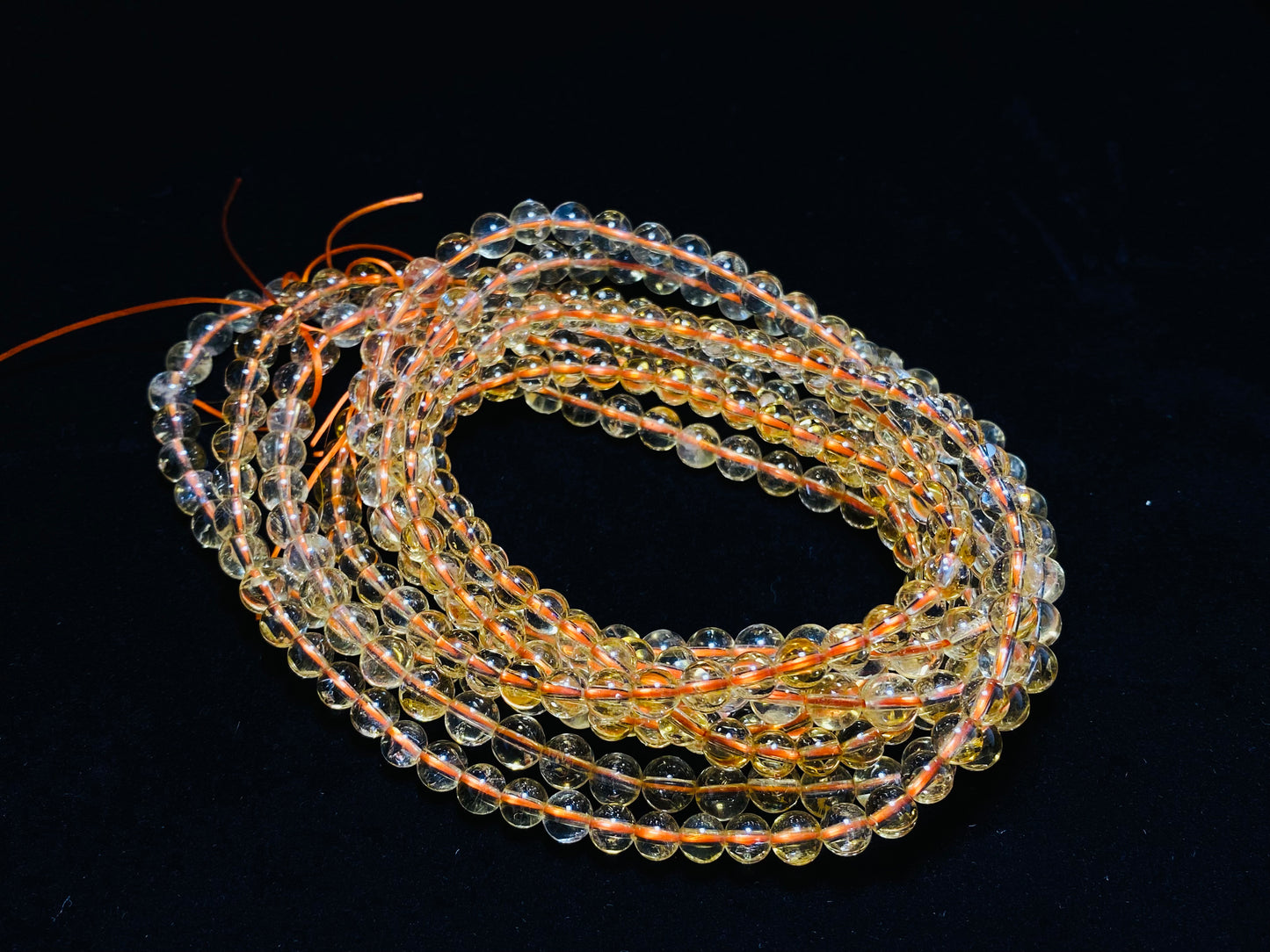 AAAA Grade Natural yellow to gold Citrine round success and wealth bead Bracelet 5mm+ 6mm+,gift for her,handmade bracelet