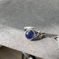 Natural High Rare Grade Marquise Bloodshot Iolite，Cordierite，Dichroite Mid century modern Vintage Sterling Silver Ring,weight lose gemstone